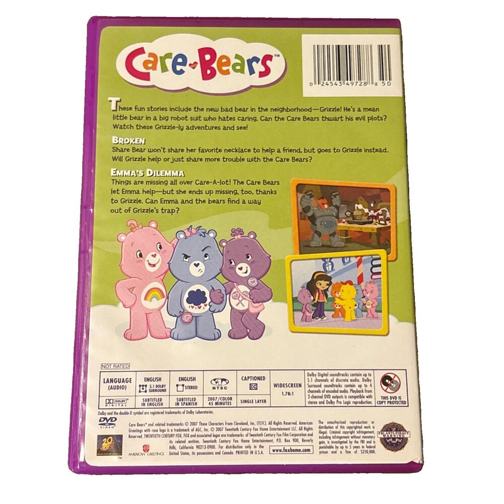 Care Bears: Grizzle-ly Adventures DVD Captions NTSC 1.78:1 45 Min NR Fox - Picture 6 of 8